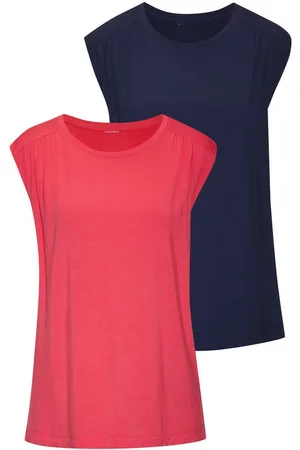 Lascana Shirttop mit Schulterraffung aus weichem Viskose-Stretch
