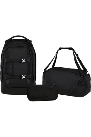 Satch Schulranzen Schulrucksack-Set PACK Nordic Black 3-teilig (3-teilig), ergonomisch, Your-Size-System: auf Körpergröße anpassbar - Verkäufer: DSBO