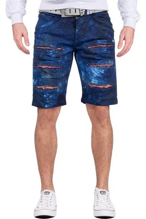 Cipo & Baxx Jeansshorts Kurze Hose BA-CK205 Destroyed Effekte und Nieten - Verkäufer: bans24