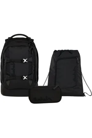 Satch Schulranzen Schulrucksack-Set PACK Nordic Black 3-teilig (3-teilig), ergonomisch, Your-Size-System: auf Körpergröße anpassbar - Verkäufer: DSBO