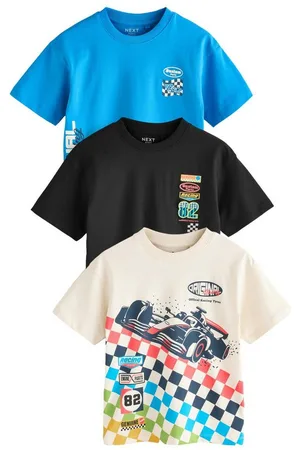 Next Print-Shirt 3er-Pack Relaxed Fit Kurzarm-T-Shirts mit Grafik (3-tlg) - Verkäufer: Germany GmbH