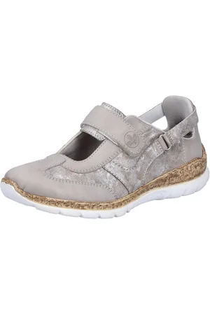Rieker Klettschuh, Slipper, Halbschuh, Freizeitschuh, Sneaker, Keilabsatz in Korkoptik