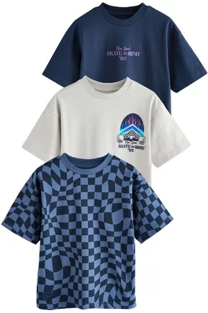 Next Print-Shirt 3er-Pack Relaxed Fit Kurzarm-T-Shirts mit Grafik (3-tlg) - Verkäufer: Germany GmbH