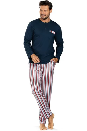COMTE Shorty Lunar Lounge (Set, 2 tlg., 2-teilig) Herren Pyjama lang Langarm Baumwolle geknöpft auch große Größen - Verkäufer: chic4home