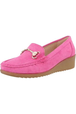 Ital-Design Komfortable Loafers für jeden Anlass – Stil & Qualität Slipper (89319169) Keilabsatz/Wedge Mokassins in Pink - Verkäufer: