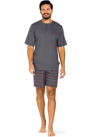 COMTE Shorty Lunar Lounge (Set, 2 tlg., 2-teilig) Herren Pyjama kurz Shorty Kurzarm Baumwolle geknöpft auch große Größen - Verkäufer: chic4home