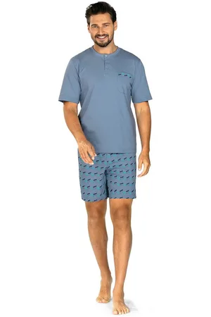 COMTE Shorty Lunar Lounge (Set, 2 tlg., 2-teilig) Herren Pyjama kurz Shorty Kurzarm Baumwolle geknöpft auch große Größen - Verkäufer: chic4home