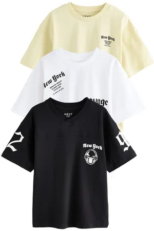 Next Print-Shirt 3er-Pack Relaxed Fit Kurzarm-T-Shirts mit Grafik (3-tlg) - Verkäufer: Germany GmbH