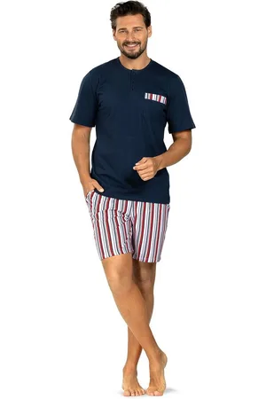 COMTE Shorty Lunar Lounge (Set, 2 tlg., 2-teilig) Herren Pyjama kurz Shorty Kurzarm Baumwolle geknöpft auch große Größen - Verkäufer: chic4home