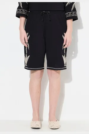 Ulla Popken Jeansshorts Jersey-Shorts weites Bein Elastikbund Biobaumwolle - Verkäufer: Popken Fashion Group