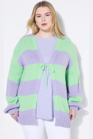 STUDIO UNTOLD Strickjacke Strickjacke oversized Blockstreifen Bindeband - Verkäufer: Popken Fashion Group