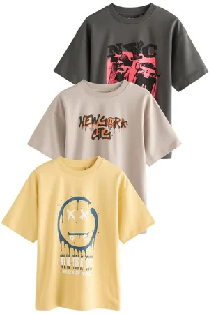 Next Print-Shirt 3er-Pack Relaxed Fit Kurzarm-T-Shirts mit Grafik (3-tlg) - Verkäufer: Germany GmbH