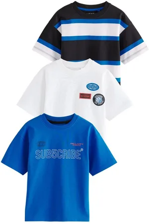 Next Print-Shirt 3er-Pack Relaxed Fit Kurzarm-T-Shirts mit Grafik (3-tlg) - Verkäufer: Germany GmbH