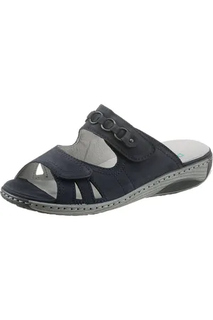 Waldläufer GARDA Pantolette, Keilabsatz, Sommerschuh, Schlappen mit Schmuckapplikation, Weite G