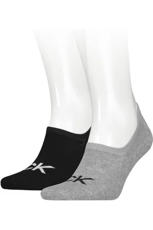 Calvin Klein Füßlinge CK MEN FOOTIE HIGH CUT 2P LOGO (2 Paar) Verstärkte Ferse und Spitze für zusätzliche Strapazierfähigkeit