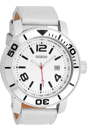 Oozoo Quarzuhr Damen Armbanduhr blau Analog, (Analoguhr), Herrenuhr rund, extra groß (ca. 50mm) Lederarmband, Fashion-Style - Verkäufer: Fit4Style Silberschmuck - IMPPAC