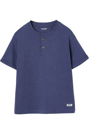 Vertbaudet Kurzarmshirt Jungen Henley-Shirt Mit Recycling-Baumwolle Basic - Verkäufer: