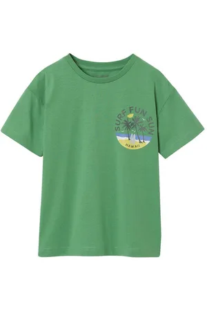 Vertbaudet Kurzarmshirt Jungen T-Shirt mit Print an der Brust - Verkäufer: