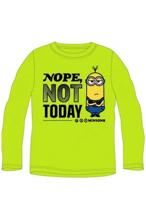 Minions T-Shirt Jungen Langarm-Shirt, "Nope. Not Today", Grau & , Größe - Verkäufer: kaufhaus-chemnitz