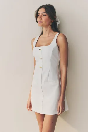 Next Minikleid Minikleid mit Karree-Ausschnitt und Goldknöpfen (1-tlg) - Verkäufer: Germany GmbH