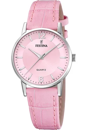 Festina Quarzuhr Uhr für Damen F20691-3 Lederband, Rosa, (1-tlg) - Verkäufer: Juwelier-Bacak