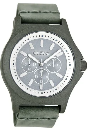 Oozoo Quarzuhr Damen Armbanduhr blau Analog, (Analoguhr), Damenuhr rund, groß (ca. 43mm) Lederarmband, Luxus-Style - Verkäufer: Fit4Style Silberschmuck - IMPPAC