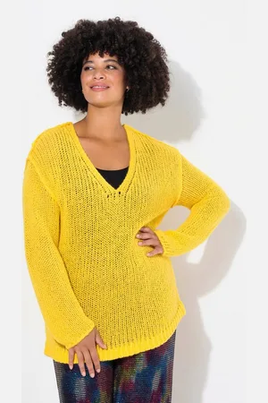 Angel of Style Strickpullover Pullover oversized Ballonärmel V-Ausschnitt. - Verkäufer: Popken Fashion Group