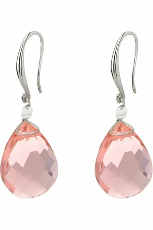 Gemshine Paar Ohrhänger Chalcedon - Rosenquarz Tropfen - Verkäufer: GoJungo GmbH