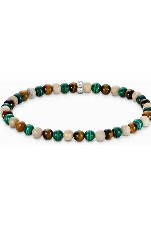 Thomas Sabo Armband A2183-468-7-L19 Unisex Bead Armband in Erd- und Grüntöne - Verkäufer: Timeshop24