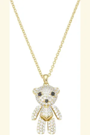 Giorgio Martello Kette mit Anhänger Anhänger Bär mit Zirkonia, Silber 925