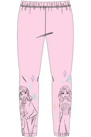 Disney Leggings Elsa Leggings für Mädchen – grau & violett, Größen 104–134 - Verkäufer: kaufhaus-chemnitz
