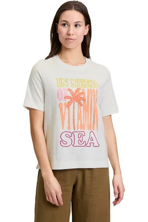 Cartoon Kurzarmshirt Printshirt mit Rundhalsausschnitt (1-tlg) Hotfix