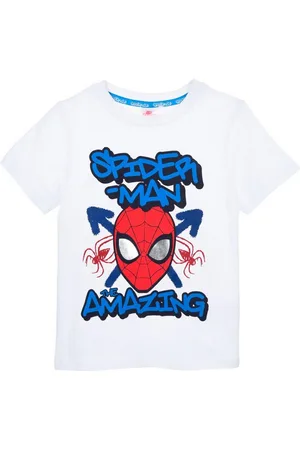 SPIDERMAN T-Shirt Marvel Jungen Jersey Kurzarmshirt aus Baumwolle Gr. 98 - 128 cm - Verkäufer: Starkids Licensed Brands and more