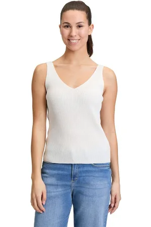 Cartoon Trägertop Strick-Top mit schmalen Trägern Material