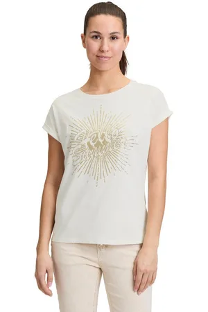 Cartoon Kurzarmshirt Printshirt mit Ärmelaufschlag (1-tlg) Placement
