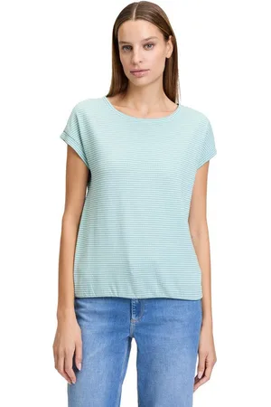 Betty & Co Kurzarmshirt Betty & Co Casual-Shirt mit Gummizug (1-tlg) Material