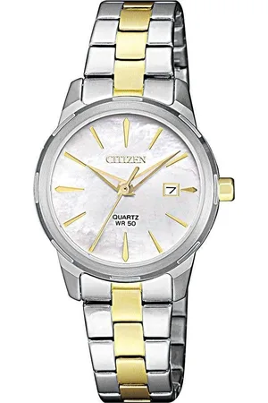 Citizen Quarzuhr EU6074-51D, Armbanduhr, Damenuhr, Edelstahlarmband, Datum
