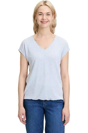 Betty & Co Kurzarmshirt Betty & Co Strukturshirt mit Gummizug (1-tlg) Material