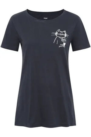 Mavi T-Shirt mit Vogel-Motiv, Rundhals, Kurzarm (1-tlg) CAT DRINK TEE - Verkäufer: ARIZONAS