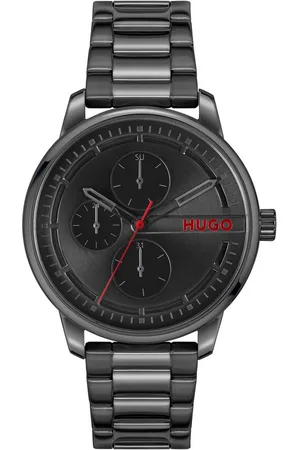 HUGO BOSS Multifunktionsuhr #STAMP MULTI 1530369, Armbanduhr, Quarzuhr, Herrenuhr, Datum, Edelstahlarmband