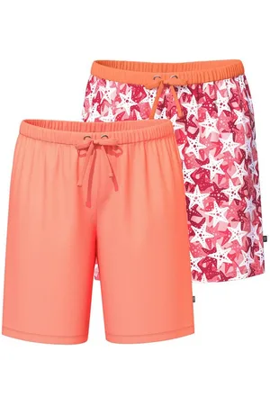 Ulla Popken Pyjama Shortys 2er-Pack Seesterne/uni Elastikbund - Verkäufer: Popken Fashion Group