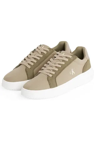Calvin Klein CHUNKY CUPSOLE MG CANVAS Sneaker, Halbschuh, Schnürschuh, Freizeitsneaker mit seitlichem CK-Logo