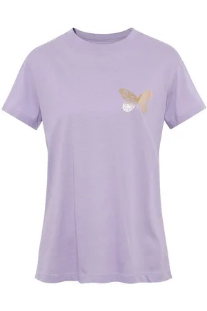 Mavi T-Shirt mit goldenem Schmetterling-Motiv, Rundhals (1-tlg) BUTTERFLY T-SHIRT - Verkäufer: ARIZONAS