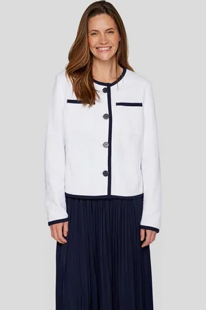 Rabe Strickjacke Jacke mit Kontrastdetails