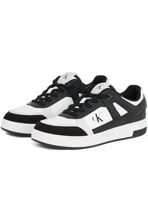 Calvin Klein BASKET CUP LOW LACEUP LTH MIX Sneaker, Basket-Sneaker, Schnürschuh, Halbschuh, Freizeitschuh mit CK Logo