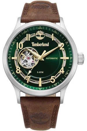 Timberland Automatikuhr LANGERBUCK TDWGE0041902, Armbanduhr, Herrenuhr, offene Unruh, Lederarmband