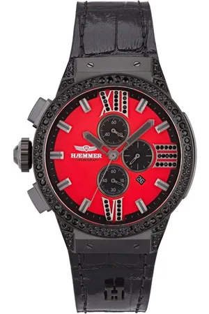 Hämmer Chronograph EMINENT ROXY, E-007, Quarzuhr, Damenuhr, Datum, Stoppfunktion, Saphirglas, Lederarmband