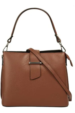 Cluty Henkeltasche, echt Leder, Made in Italy