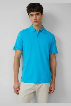 QS by s.Oliver Kurzarmshirt Jersey-Poloshirt mit Ärmel-Detail Label-Patch - Verkäufer: