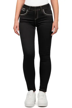 Cipo & Baxx 5-Pocket-Jeans Low Waist Hose BA-WD256 (1-tlg) Stonewashed mit Farbigen Nähten in Casual - Verkäufer: bans24